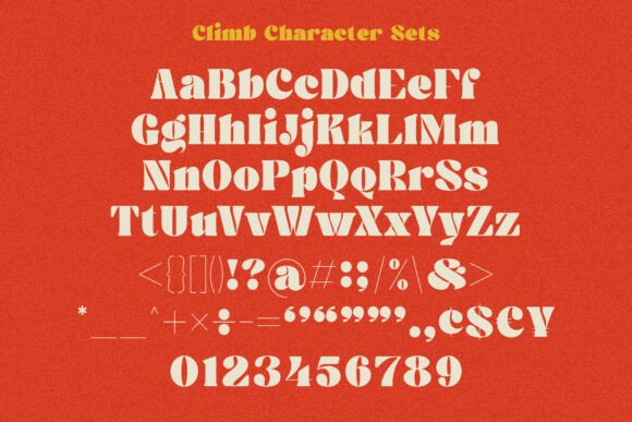 Climb Font PNG with transparent background - Preview 3