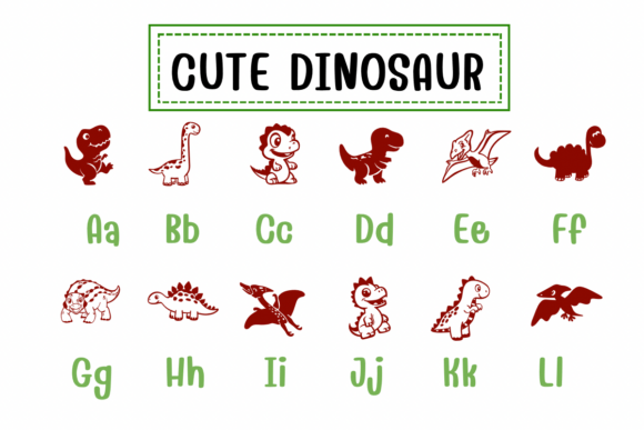 Cute Dinosaur Font - Preview 1