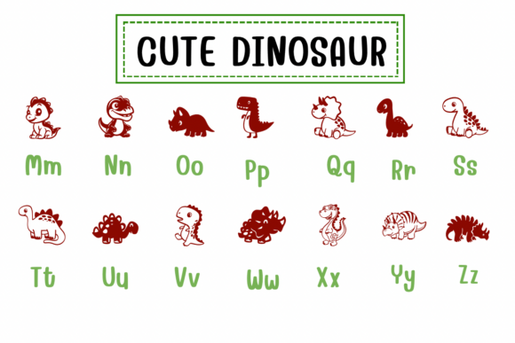 Cute Dinosaur Font - Preview 2