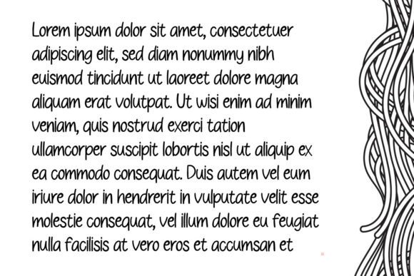 Doodle Noodle Font PNG with transparent background - Preview 1