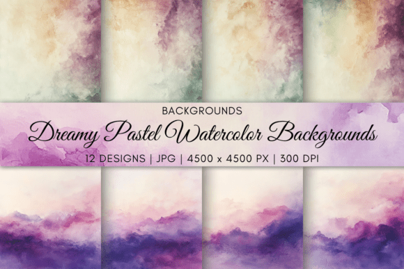 Dreamy Pastel Watercolor Backgrounds