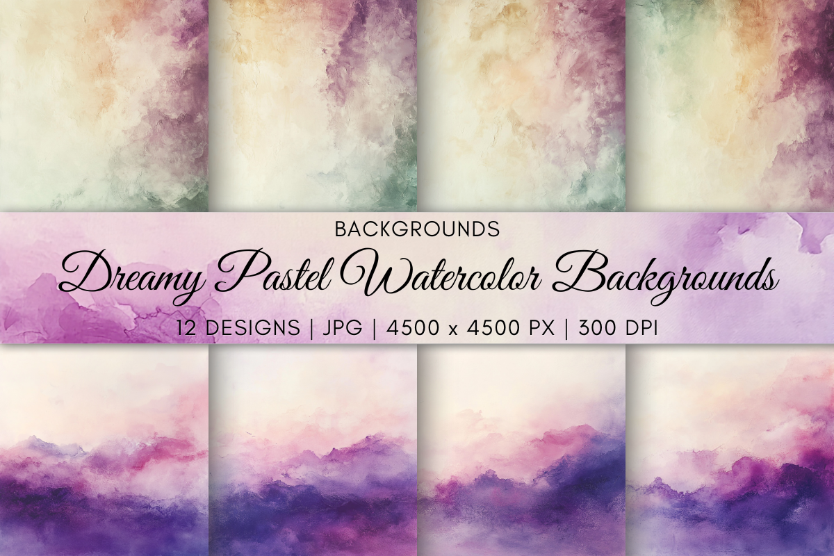 Dreamy Pastel Watercolor Backgrounds
