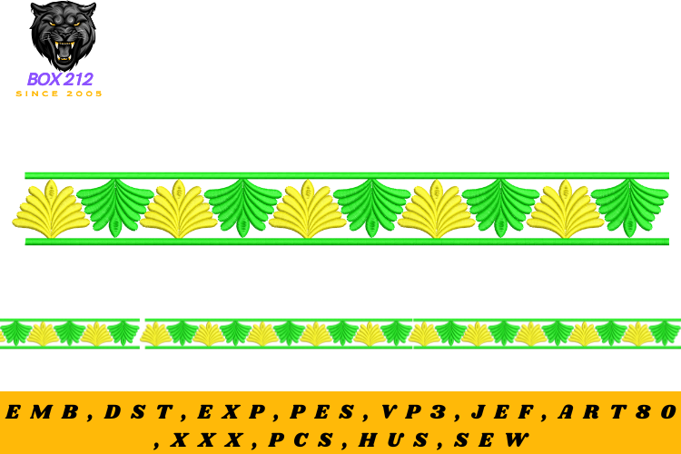 Floral Embroidery Borders