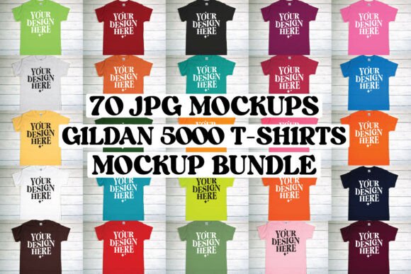 Gildan 5000 Tshirt Mockup Bundle