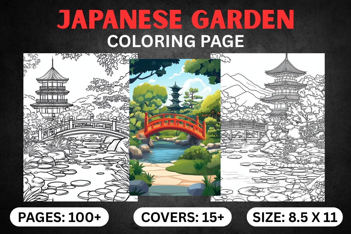 Japanese Garden Coloring Pages