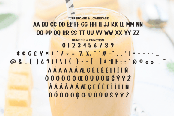 Mango Smoothies Font PNG with transparent background - Preview 6