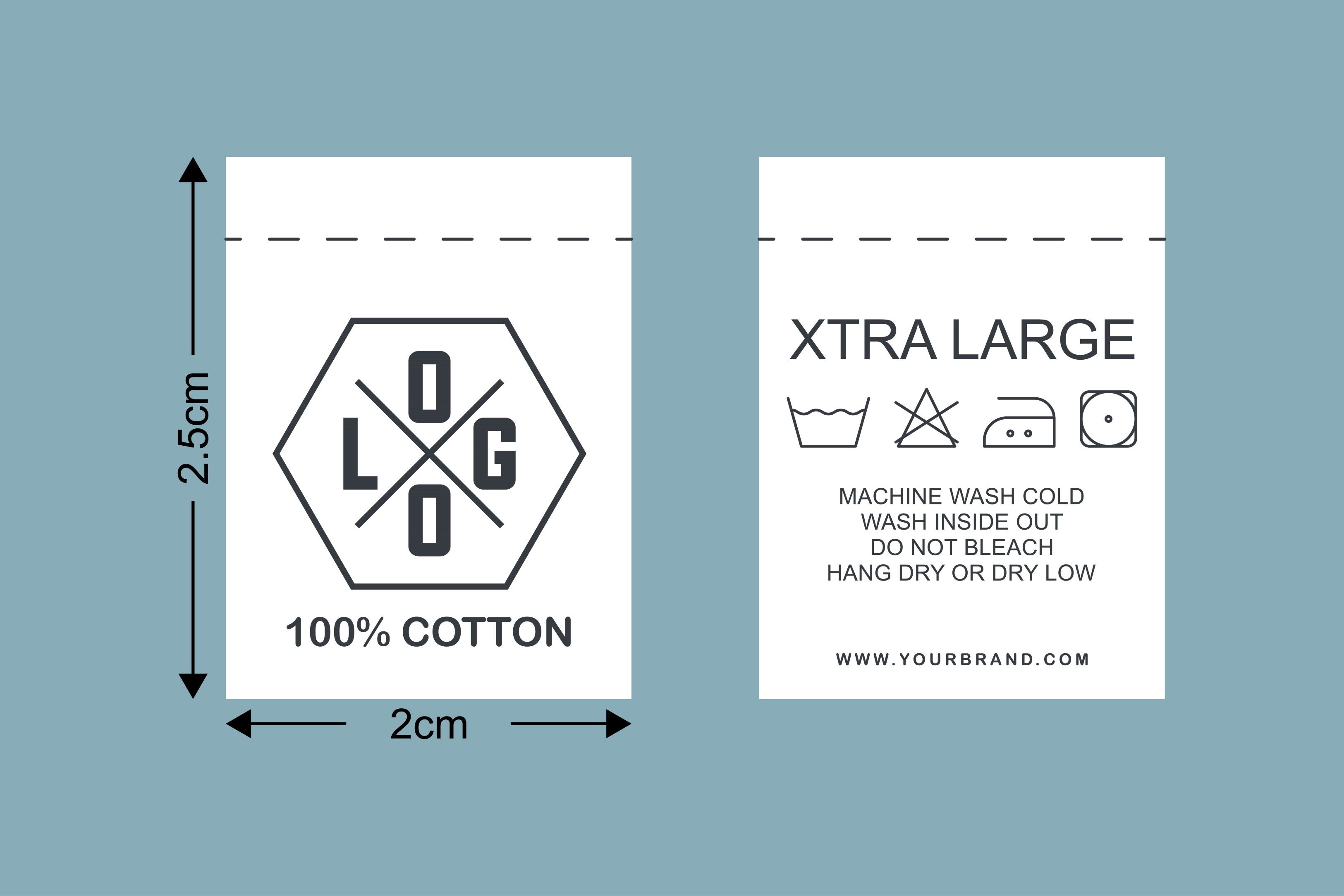 Type Wardrobe Label Minimalist Woven Clothing Label Template Graphic by Ozan ID · Creative ...