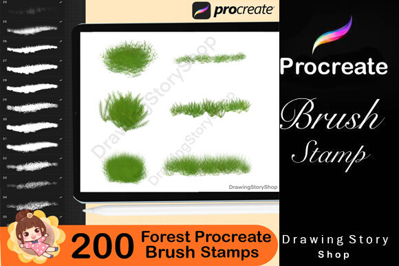 200 Forest Nature Procreate Brushes - photo 2