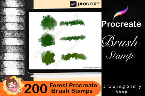 200 Forest Nature Procreate Brushes - photo 3