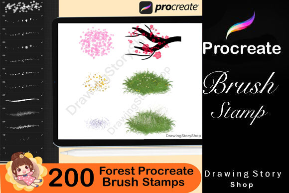 200 Forest Nature Procreate Brushes - photo 4
