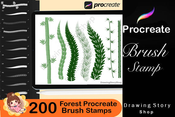 200 Forest Nature Procreate Brushes - photo 5