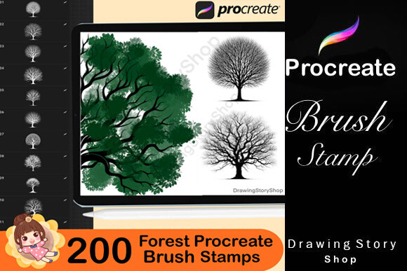 200 Forest Nature Procreate Brushes - photo 7