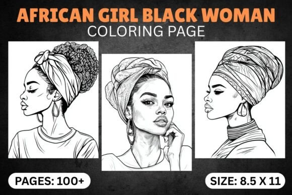 African Girl Black Woman Coloring Pages Graphic by millerleslies26 ...