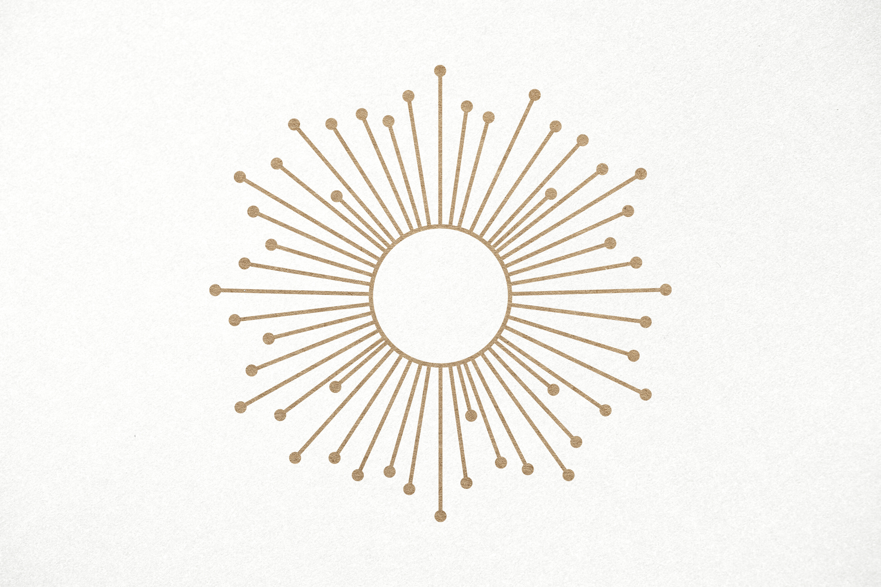 Celestial Boho Sun Monogram Frame SVG · Creative Fabrica