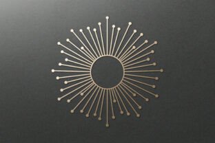 Celestial Boho Sun Monogram Frame SVG · Creative Fabrica