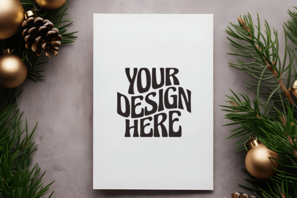 Christmas Card Mockup, Card Mockup