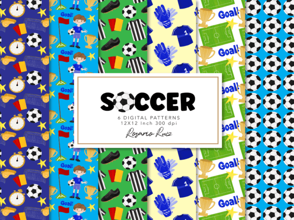 Football Soccer Pattern Paper Pack