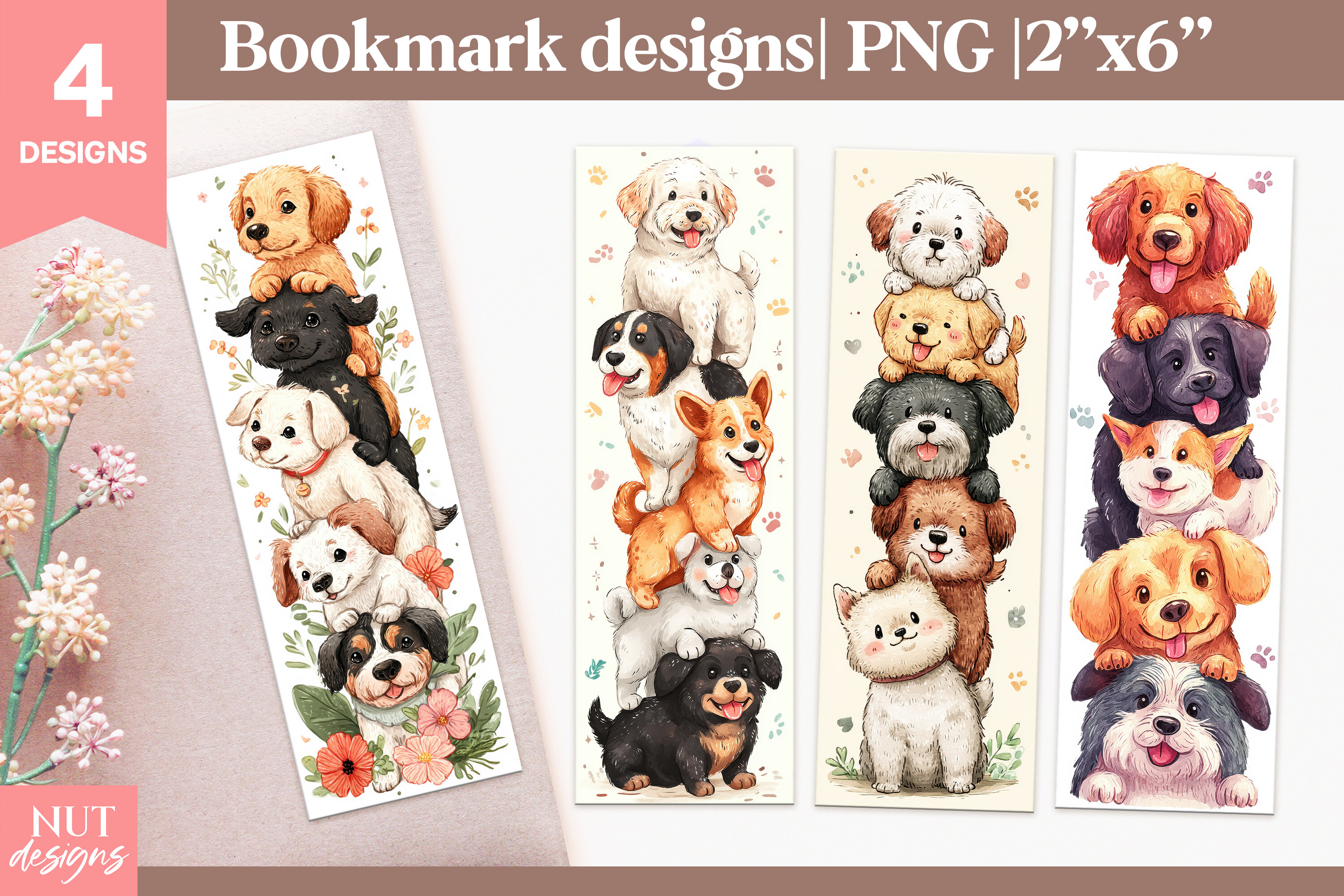 Funny Dogs Bookmark, Cartoon Bookmarks