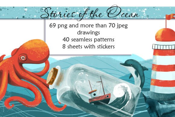 Stories of the Ocean Graphic Illustrations By toshka81