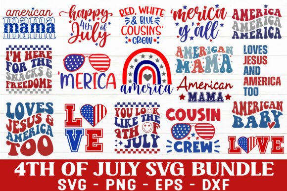 4th of July SVG Bundle, America SVG PNG Graphic by Asifbd2 · Creative ...