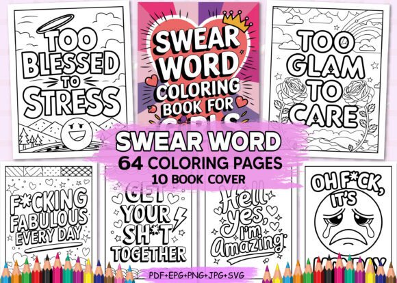 ADULT Swear Word Coloring Pages for Girls