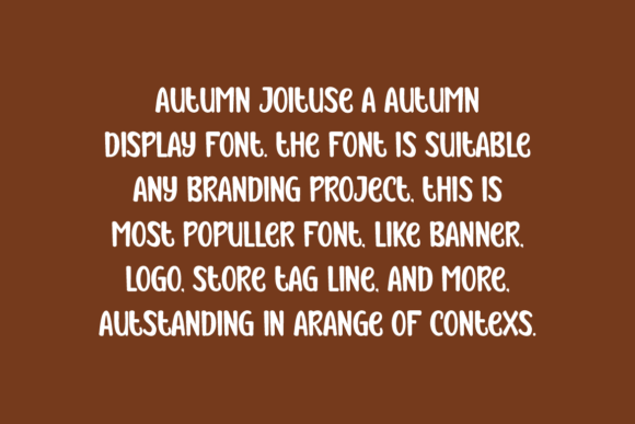 Autumn Joituse Font - Preview 1