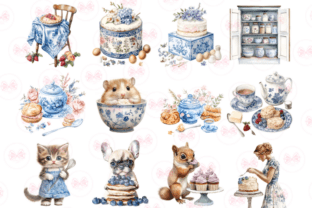 Chinoiserie Summer Baking Clipart Graphic by Markicha Art · Creative ...