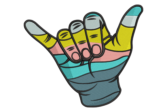 Colorful Shaka Hand