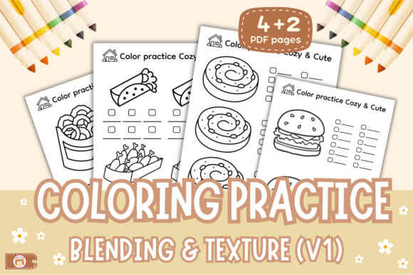 Coloring Practice Worksheets Sweet Yummy