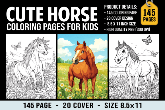 Cute Horse Coloring Pages for Kids