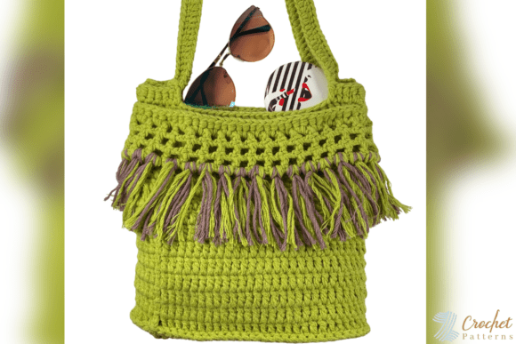 Fringe Beach Bag Crochet Pattern - free crochet bag pattern