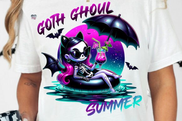 Goth Ghoul Summer PNG Bat Floaty Graphic by Pixel Paige Studio ...