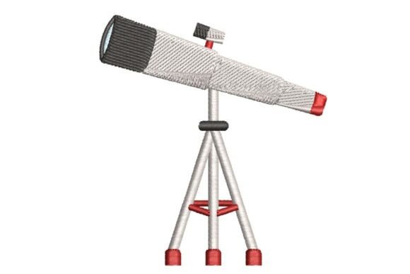 Grey and Red Telescope