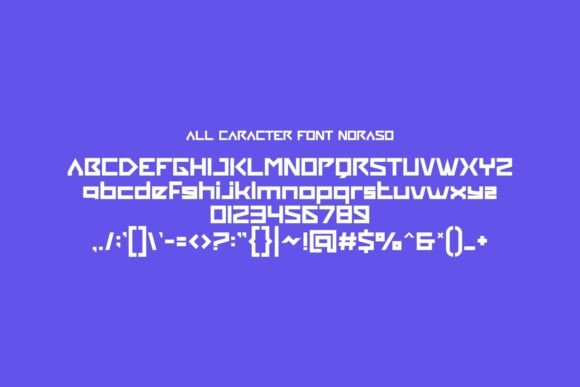 Noraso Font PNG with transparent background - Preview 1