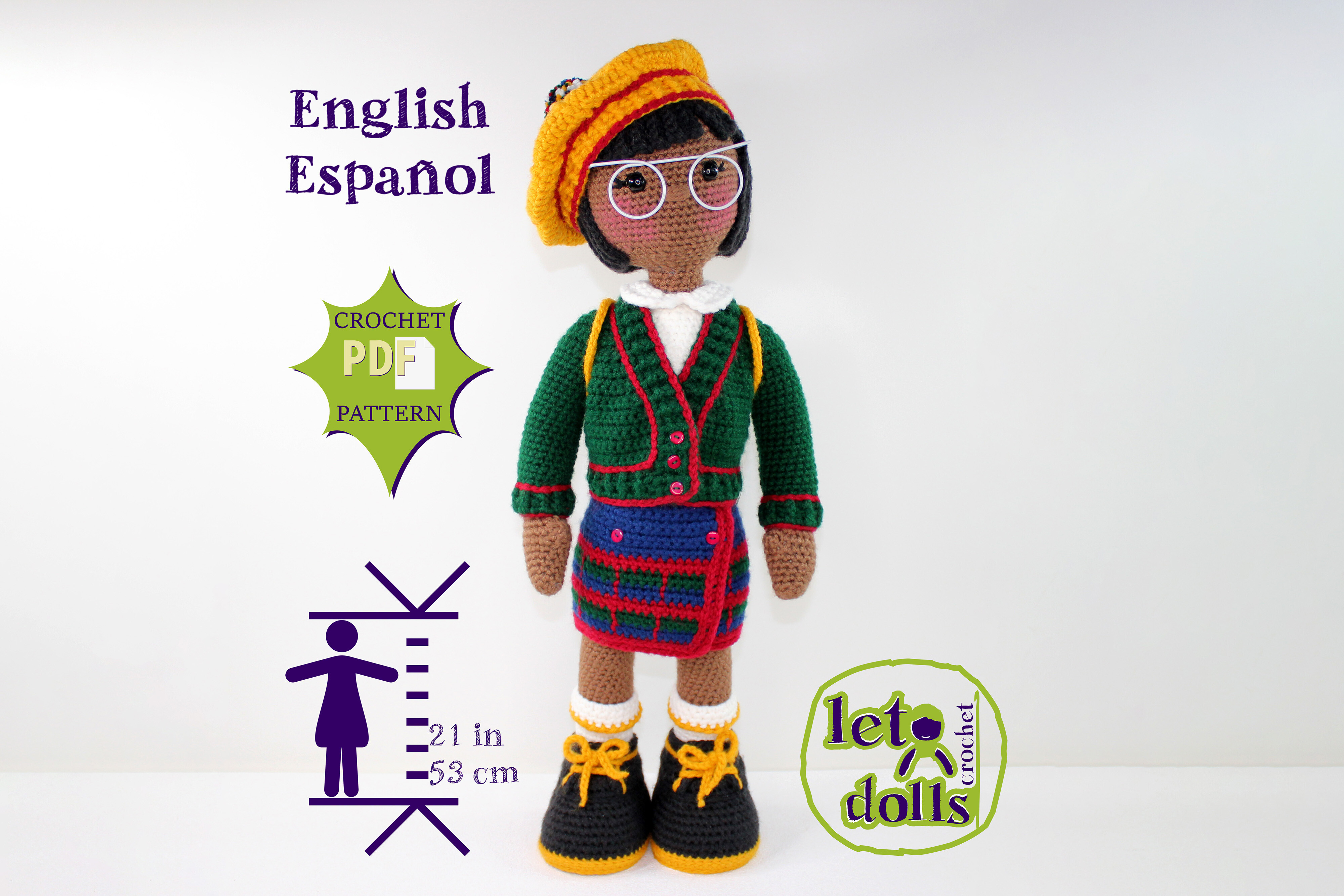 Olivia Large Crochet Doll Pattern