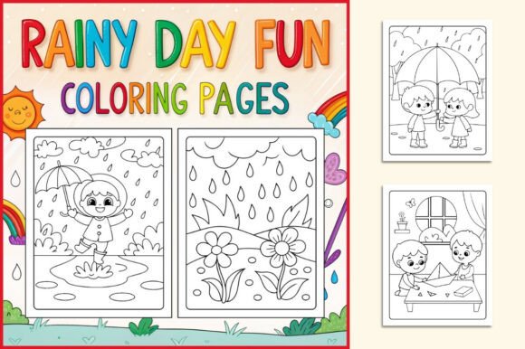Rainy Day Fun Coloring Pages for Kids