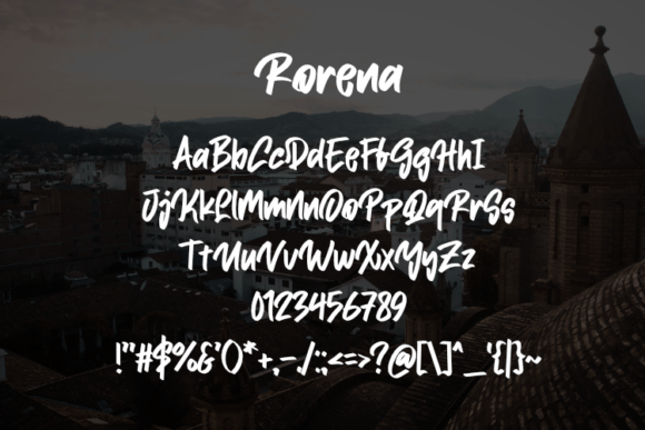 Rorena Font PNG with transparent background - Preview 1