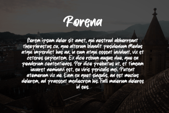 Rorena Font PNG with transparent background - Preview 2