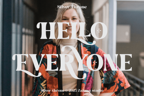 Silver Throne Font PNG with transparent background - Preview 1