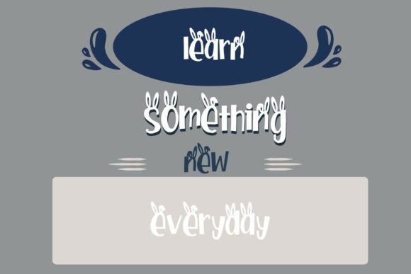 Smarty Pants Bunny Font PNG with transparent background - Preview 6