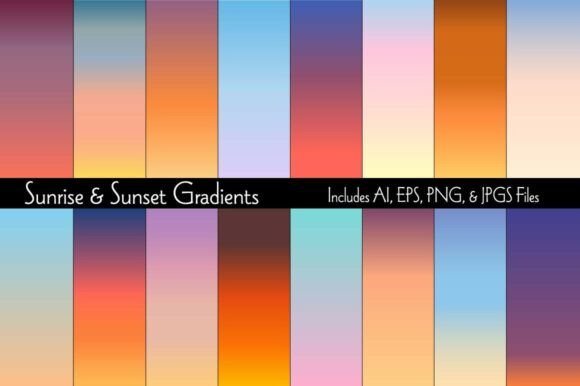 Sunrise Sunset Gradient Backgrounds