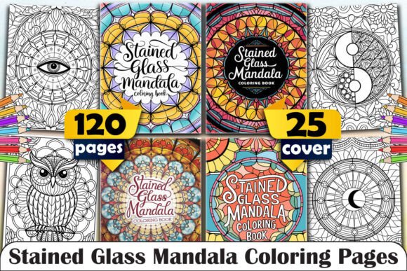 120 Stained Glass Mandala Coloring Pages