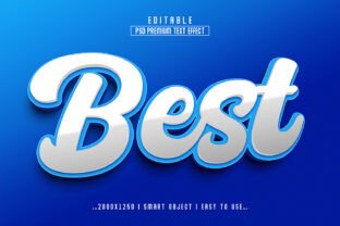 Best 3D Editable PSD Text Effect Style