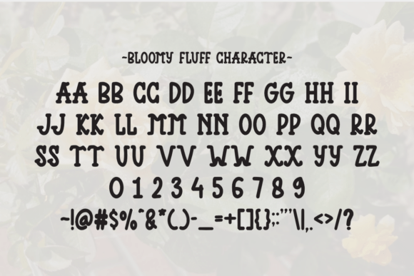 Bloomy Fluff Font - Preview 5