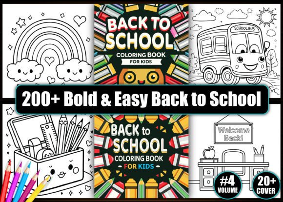 Bold &Easy Back to School Coloring Pages