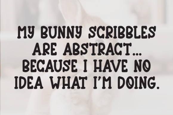Bunny Scrib Font - Preview 2