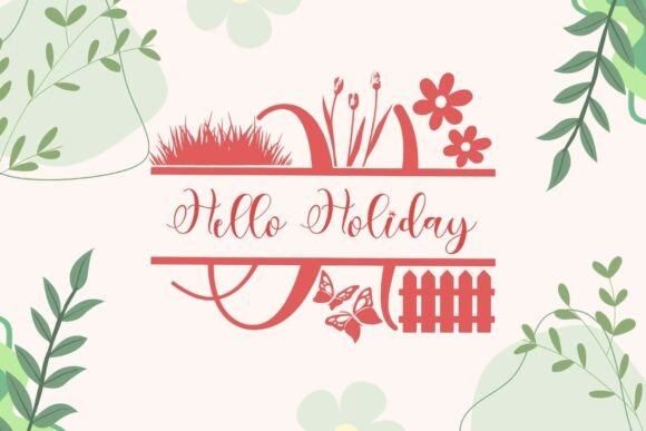 Floral Cute Monogram Font - Preview 1