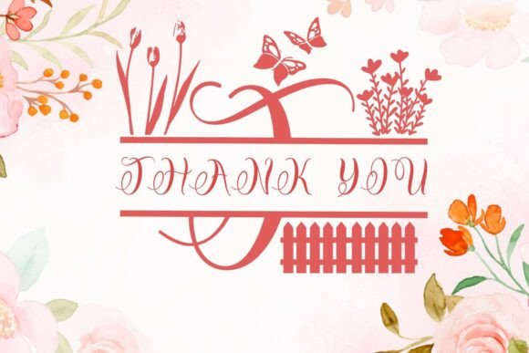 Floral Cute Monogram Font - Preview 3