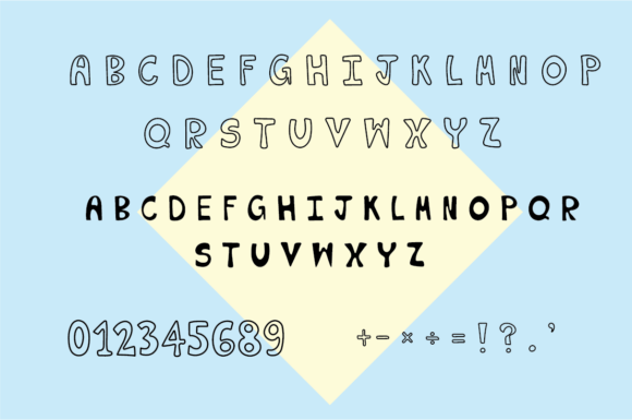 Fun Outline Font - Preview 1