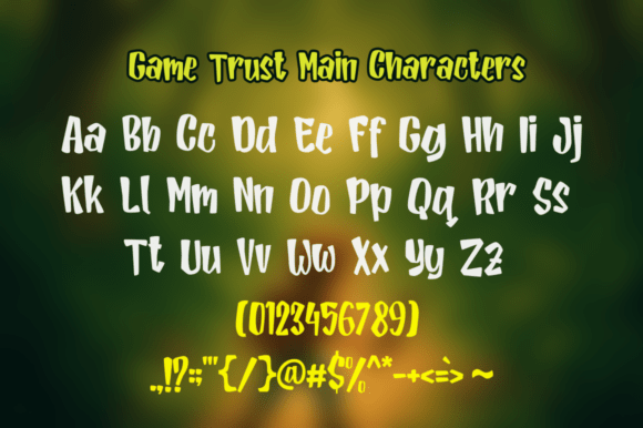 Game Trust Font - Preview 1